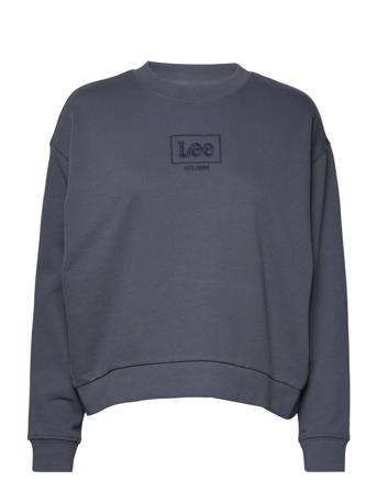 Subtle Logo Crew Navy Lee Jeans