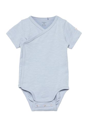 Body Wrap Shortsleeve Slub Blue Lindex