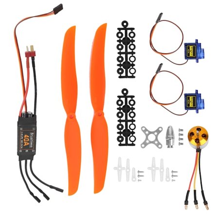 A2212 1000KV borstlös motor 40A ESC SG90 9G Micro Servo 1060 Propeller för RC-plan (1000KV Motor 40A ESC 9G Servo 1060 Propeller)