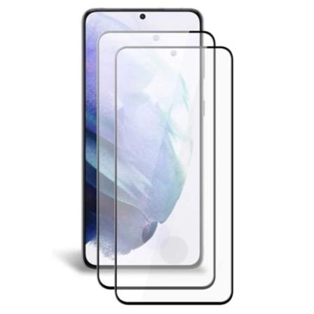 2-Pack Samsung Galaxy S21 Ultra Skærmbeskytter Hærdet Glas 9H 3D sort