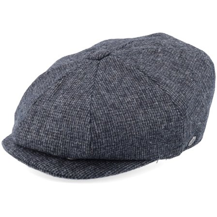 Jaxon & James - Svart flatcap Caps - Union Newsboy Black Flat Cap @ Hatstore