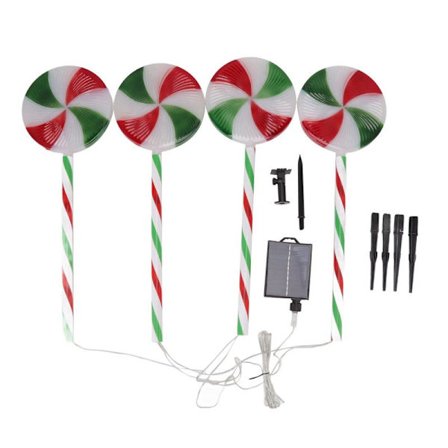 Solcelle slikkepind lys IP65 Vandtæt 8 tilstande 1 til 4