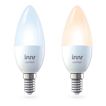 INNR Lighting Innr smart lys E14 ambiance hvit 2 pack Varm hvit til dagslys hvit, Zigbee smart LED, dimbar og justerbar