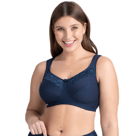 Miss Mary of Sweden Cotton Now Minimizer Bh Utan Bygel Dam Blå 80b