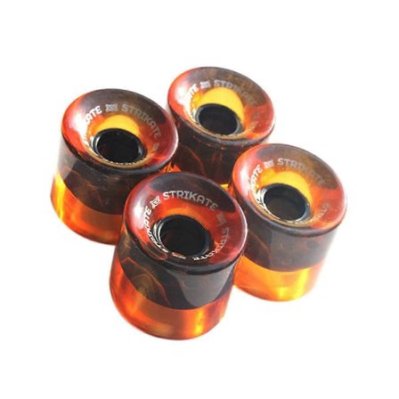 4 stk. 60x45mm Cruiser Skateboardhjul Pu Hjul Longboard Cruiser Hjul, Transparent Oransje