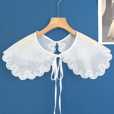 Kvinnors spetskrage Sjalkrage Front Placket krage