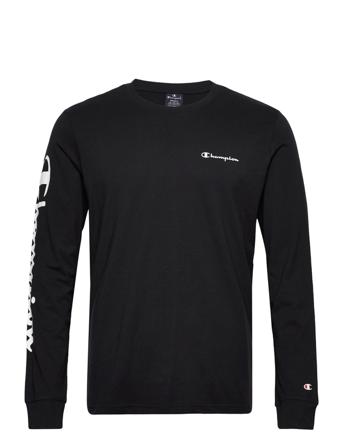 Crewneck Long Sleeve T-Shirt T-shirts Long-sleeved Svart Champion
