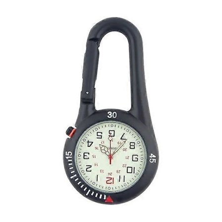 Digitaaliset karabiinilukko-kellot urheilukoukulla, kello sairaalaan lahjaksi, elektroninen valoisa monitoiminen FOB-sairaanhoitajakello ulkoiluun