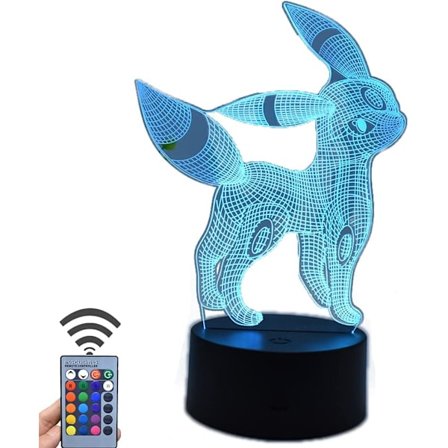 3D Illusion Umbreon Nattlampa, LED-bordslampor, Heminredning, T