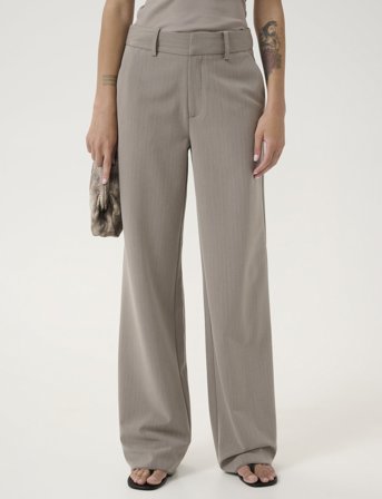 Gestuz Joellegz Mel. Pinstripe Mw Pants - Beige - 34
