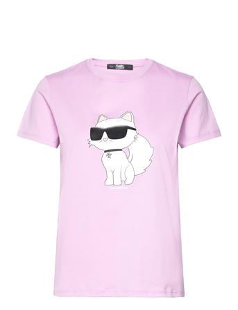 Ikonik 2.0 Choupette T-Shirt Pink Karl Lagerfeld