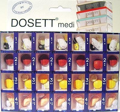 Dosett medi blå