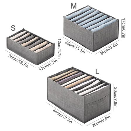 7/9 Ruts Kläd-lådorganisator Garderob Förvaringslåda Organisatör (L)