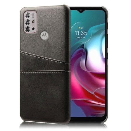 Motorola Moto G30 / Motorola Moto G10 skal med korthållare - Svart