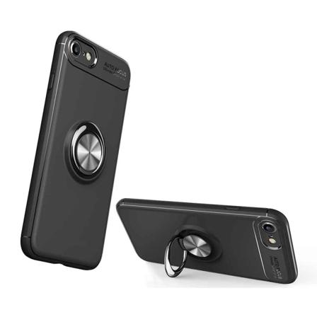 iPhone 7 - Stilsäkert Skal med Ringhållare (AUTO FOCUS) Blå/Blå