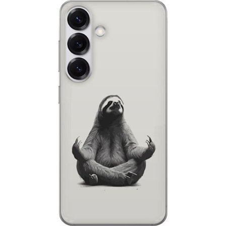 Kompatibel Mobilcover til Samsung Galaxy S25 Afslappet dovendyr i meditation, sød fredelig design der spreder rolig energi med humoristisk charme og h