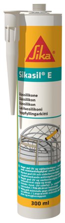 Sika Sil-E Fogmassa 300 ml, glassilikon Transparent, Kemteknik