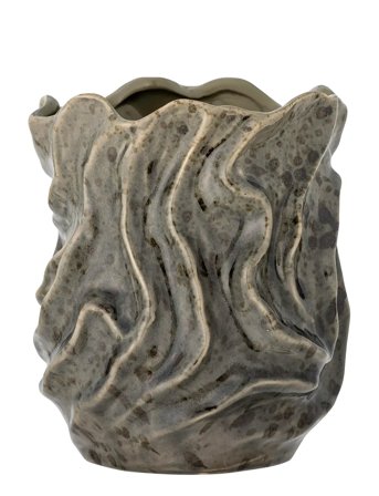 Bloomingville Soumia Deco Vase, Grey, Stoneware - Grey - ONE SIZE
