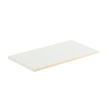Hylde THEO, 800x450/470 mm, birkekant, hvid