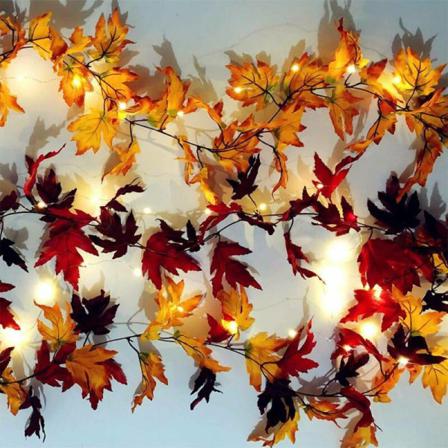 Led-ljus Höst Lönnlöv Garland Halloween Juldekor