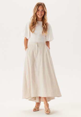Ida Sjöstedt - Haven Skirt - Natural Linen - Kläder - - Bubbleroom