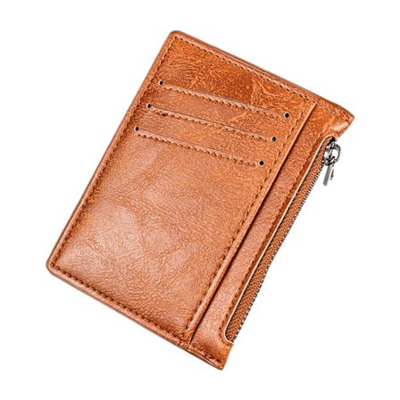 Kortholder med lynlås Wallet Skins - Lysebrun