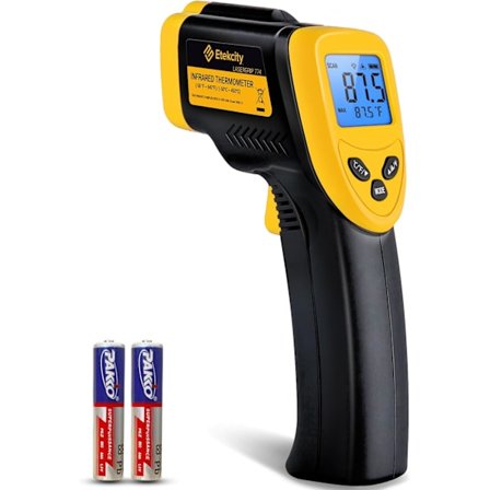 Infraröd Termometer Laser Temperaturpistol 774, Kött Mat Godis Ugn Termometer för Grilltillbehör, Värmepistol för Matlagning Kyl