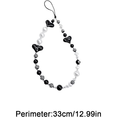 2 st Charm Mobiltelefonrem Pärlband Handledsrem Mobiltelefon Ch