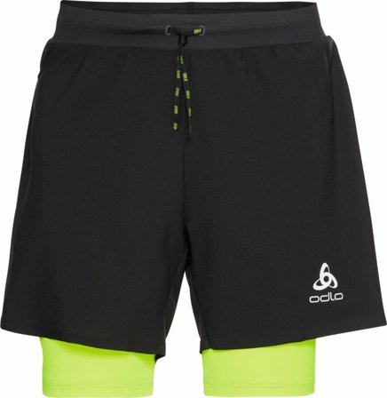 Odlo Men's AXALP Trail 6 Inch 2-in-1 Running Shorts Men workout shorts Black XL
