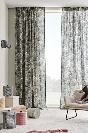 Jotex - Gordijn Linnenmix 2-pak Blauw Blauw - WATERS - Koop Kindergordijnen bij Jotex