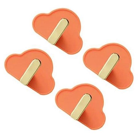 4 st Självhäftande Krokar Plast Nyckelkrokar Hatt Hängare Punch-Fria Krokar Badrum Väggkrok Universal TV-Fäste Handväskehängare B