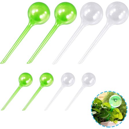 8 stk. selvvandingskugler, automatisk vanding til indendørs planter Blomsterhave i potter (2 størrelser, grøn og gennemsigtig)