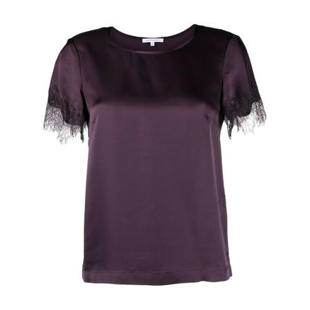 Patrizia Pepe Short Sleeve Shirts Lilla, Herre Skjorter