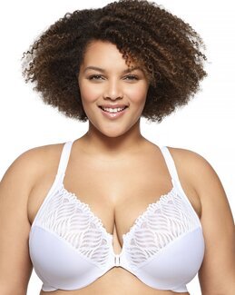 Framknäppt Bygel-bh Vit - H95 - Glamorise