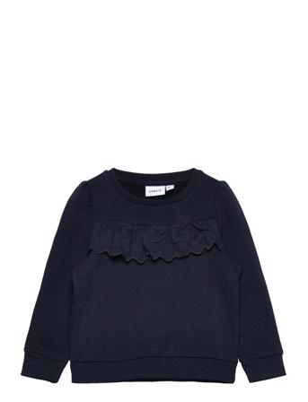 Nmfnolly Ls Sweat Bru Camp Sweat-shirt Genser Marineblå Name It