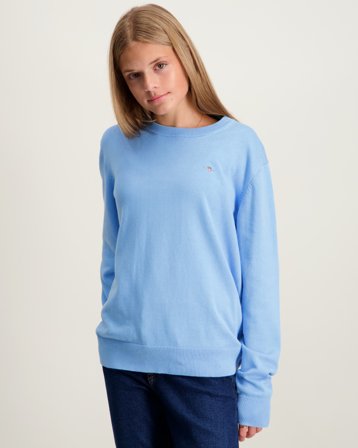 GANT SHIELD CLASSIC COTTON C-NECK Blå Trøjer Pige - Kids Brand Store