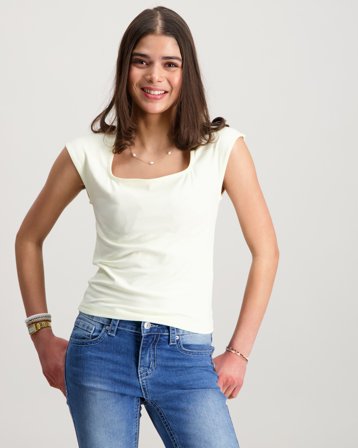 RYVLS Square Neck Tank Gul Topper/Bluser Jente - Kids Brand Store