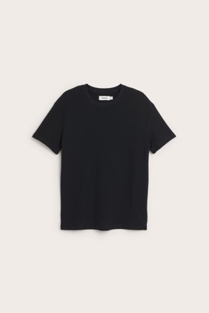 Kappahl | T-shirt i strukturmönster | Svart