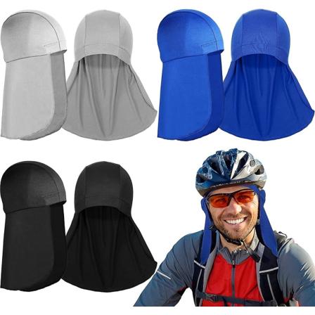 3 stk hjelmfôr med nakkemaske, kjølende hodeskalleluer svettetransporterende lue med hale sol sykling løping nakkebeskyttelse lue for menn kvinner, 3 