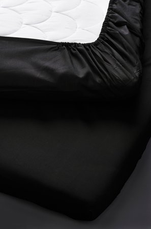 Jotex - Stretchlaken Økologisk Gråsvart - ZACK - Kjøp Dra-på-laken hos Jotex