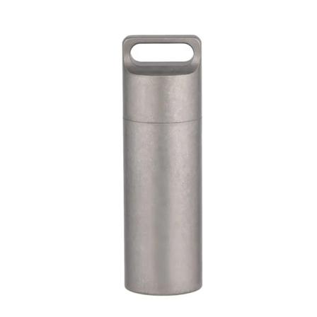 Medisin Oppbevaringsboks, Pilleboks Nøkkelring Vanntett Titan Pilleboks, Bærbar Utendørs Pilleboks, Pilleboks, Metall Reise Pilleboks Oppbevaring