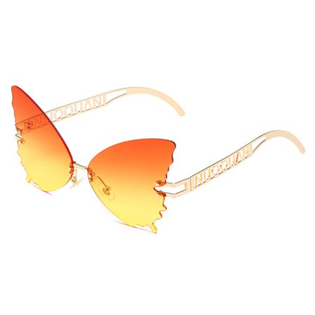 Fjärilsolglasögon Butterfly Rimless Solglasögon Butterfly Glasögon Ögonkläder Fjärilsvingar Solglasögon för Kvinnor Män