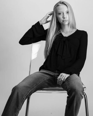 RYVLS Bow L/S Jersey Top Zwart Tops/blouses Meisjes - Kids Brand Store