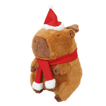 35 cm:n joulukapybara-pehmolelu, pehmeä ja suloinen kapybara-joulupukkinukke, söpö joulukoriste lasten joululahja (FMY)
