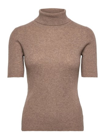 Davida Cashmere | Turtleneck Rib T-Shirt | L