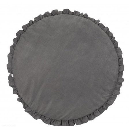 Matta Enfärgad volang rund kant mjuk krypmatta baby lek golvmatta dekoration barn baby lekfilt ins ny spets enfärgad krypmatta