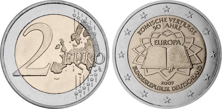 Italien 2007 - 50-året for Rom-traktaten - 2 euro mønt