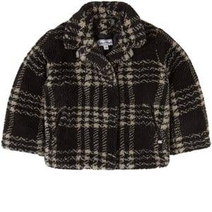 Tartine et Chocolat Black Checked Faux Fur Coat 5 years - Coats and jackets - 5 years - Black