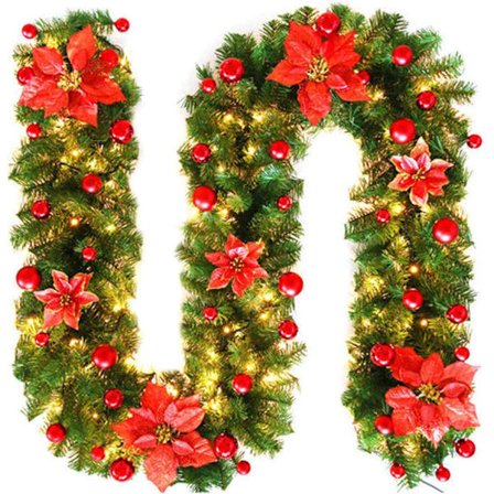 Julkrans Dekoration med Lys, Kunstig Julgran