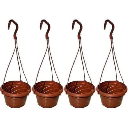 4 stycken plast hängande blomkrukor